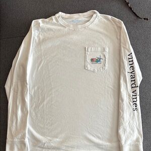 Vineyard Vines White Long Sleeve Tee Classic Crew